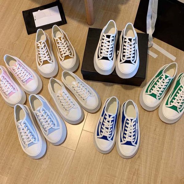 

casual shoes designer luxury womens classic sports shoes low-lace up fashion casual shoes non-slip canvas cotton belt shoelace breathable de