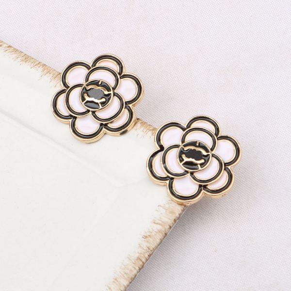 

designers earrings 18k gold earring stud round crystal pearl party fashion women designer brand double letters wedding jewelry luxury gift, Golden;silver