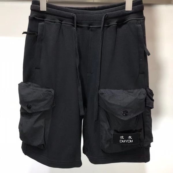 

duyou men's pants brand designers pants metal nylon pocket embroidered badge casual trousers thin reflective pants size m-2xl 0871, Black