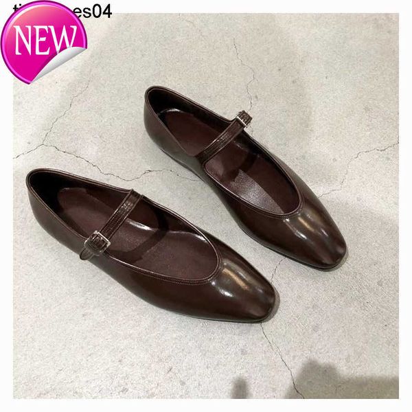 

the row french inside heightened shallow mouth mary jane women flat shoes, Black