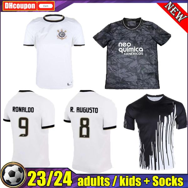 

2022 2023 corinthian paulinho soccer jerseys yuri alberto gustavo giuliano vital guedes r.augusto football gil 22 23 camisa corinth men kids, Black;yellow