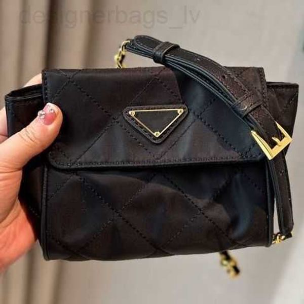 

p bag prad new 2023 nylon waterproof cloth waist bag fashion small square bag chain bag parachute canvas women's bag