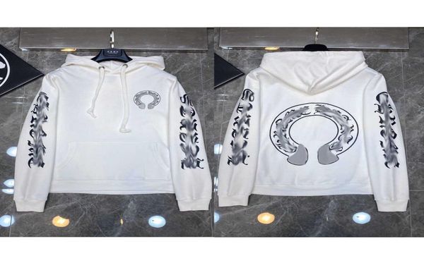

men039s hoodies sweatshirts ch winter print pullover chrome hooded hearts arm quality ch loose chromeheart sanskrit tw25076309, Black