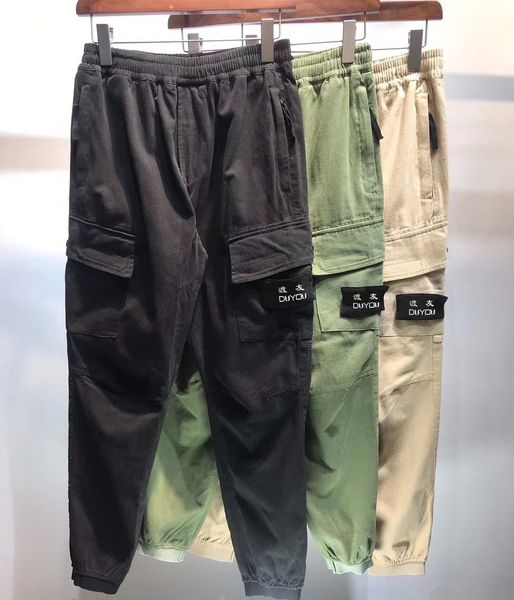 

duyou men's pants brand designers pants metal nylon pocket embroidered badge casual trousers thin reflective pants size m-2xl 0072, Black