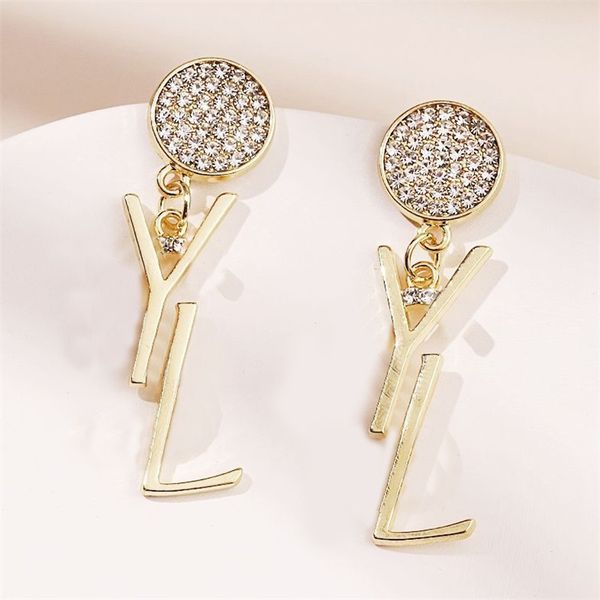

simplicity men diamond earring iced out studs young people elegance letter woman bride femme earings friends distinctive orecchini designer, Golden;silver