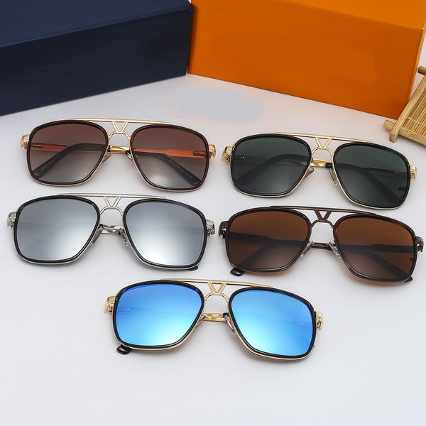 

Fashion Pilot Mens Women Sunglasses Round Gold Double Bridge Metal Frame High Quality UV Protection Glass Lens Outdoor Beach Sun Glasses Eyewear With Box L5