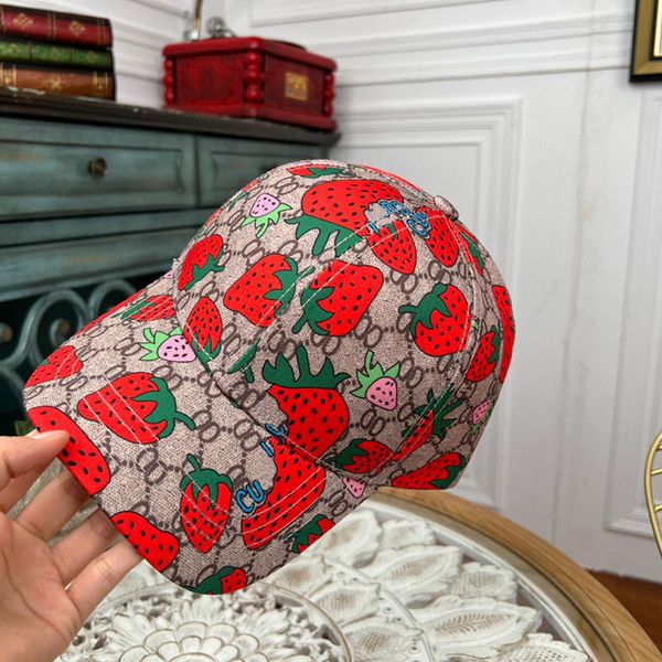 

baseball cap designers hats luxury ball cap strawberries designs sports style travel running wear hat temperament versatile caps multiple, Blue;gray
