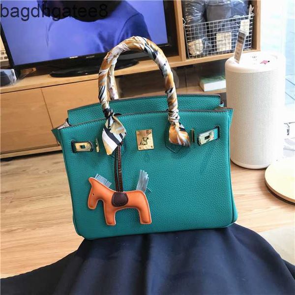 

women birkins handbag designer head bags lychee hermas pattern bag 2023 pure bags soft lady's versatile shoulder nx0w