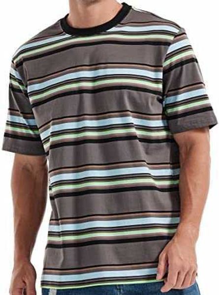 

men's tee shirts sleeve tee fashion loose fit classics crew neck stripe t-shirtvo6c, White;black