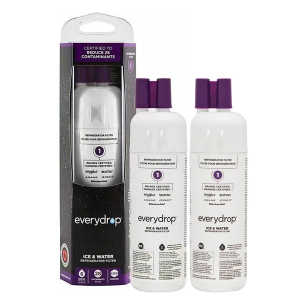 

everydrop edr1rxd1 whirlpool refrigerator water filter 1 (2 pack)