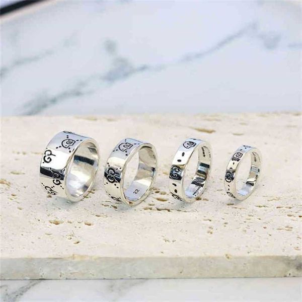 

ring taiyin ancient couple pair ring elf skeleton fashion classic gift for men and women, Silver
