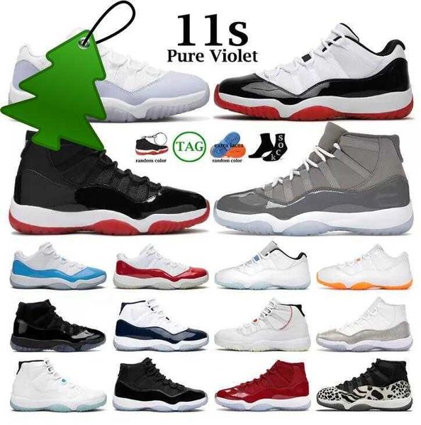 

og 2023 new jumpman 11s mens basketball shoes cherry pantone cool grey pure violet space jam cap and gown 11 men women outdoor sports