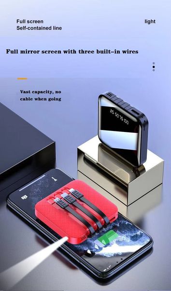 power bank laptop anker Mirror Pack with line small portable outdoor mobile phone supply M260803