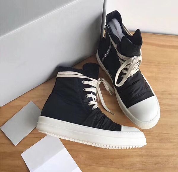 

high boots men breathable canvas designer women booties sneakers shoes rick owen platform boot shoe black lace up round toes keum