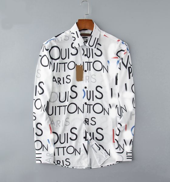 

2022-2023 mens shirt luxurys designers menswear casual bussiness shirtsa classic man dress shirts men long sleeve brand fashion spring -3xl, White;black