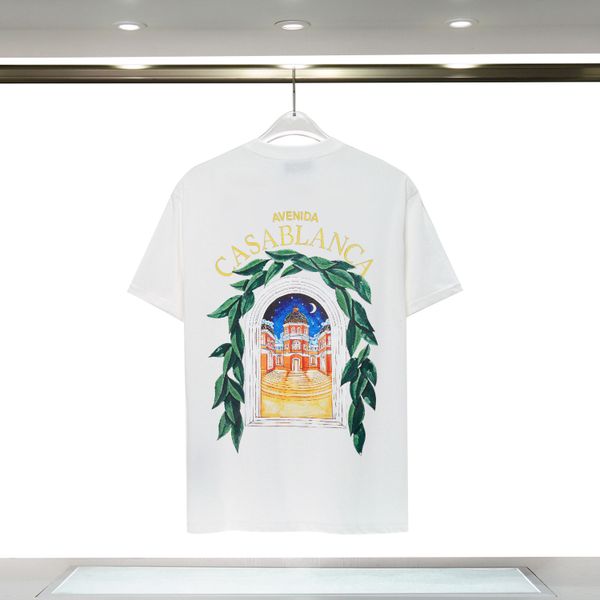 

designer mens t shirt summer style tshirts embroidery casablanc letter printing loose tees trend short sleeve casual shirts asian size s-xx, White;black