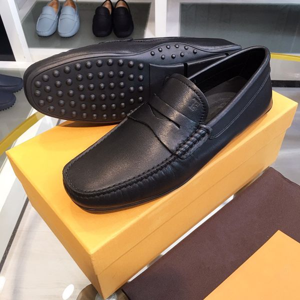 

2023 new mens shoes light luxury designer leather shoes flat peas shoes business casual shoes comfortable loafer shoes, Red;white