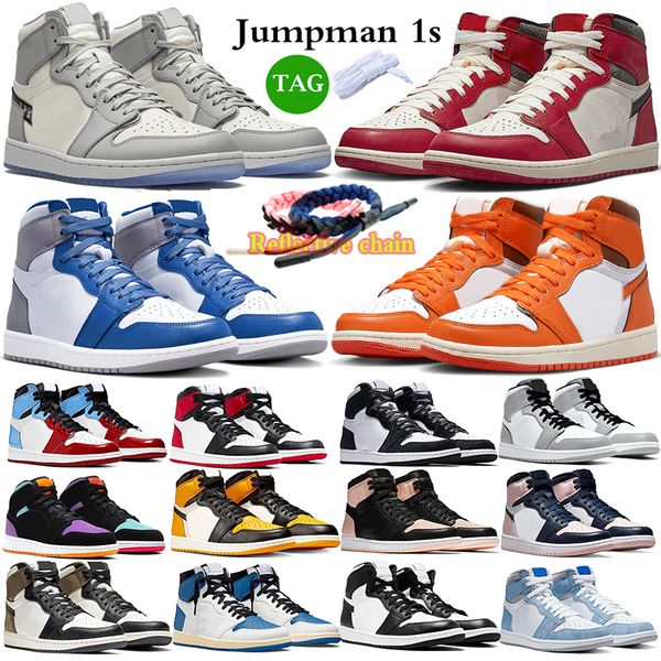 

2023 black phantom basketball shoes og 1 1s high red black white men low reverse mocha concord chicago lost and found patent bred true blue
