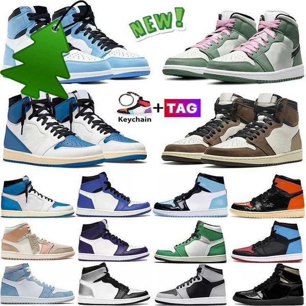 

jumpman new 1 1s basketball shoes men women black white true blue bred patent university blue hype royal dark mocha shadow mens trainer
