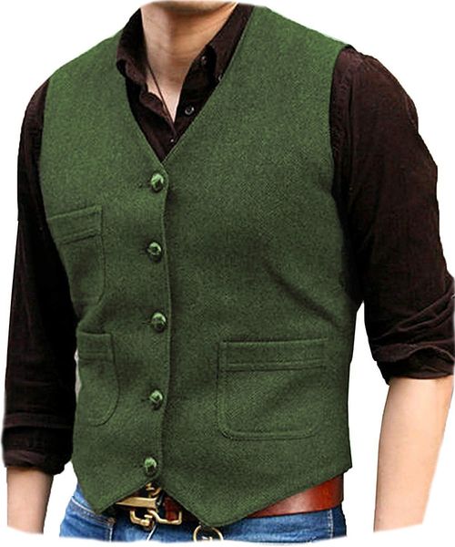 

mens vests classic mens vests tweed suit business vest punk waistcoat jacket brown black victorian style groomman clothing for wedding man 2, Black;white