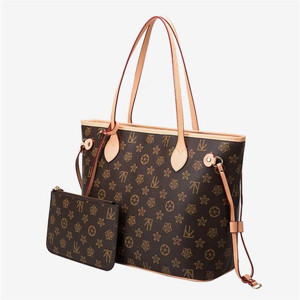 

good quality 2pcs set womens totes fashion female bags 2021 ladies handbags designer bags women tote wallet handbag shoulder bag272d, Black;red