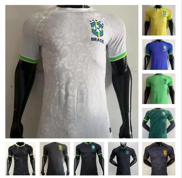 

23 22 richarlison g.jesus soccer jerseys camiseta copa player version 2023 raphinha casemiro marquinhos vini jr antony silva dani alves bras, Black;yellow