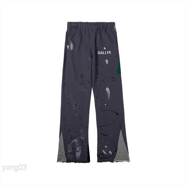 

men's pants men galleries sweatpants dept speckled letter print women's couple loose versatile casual straight233, Black