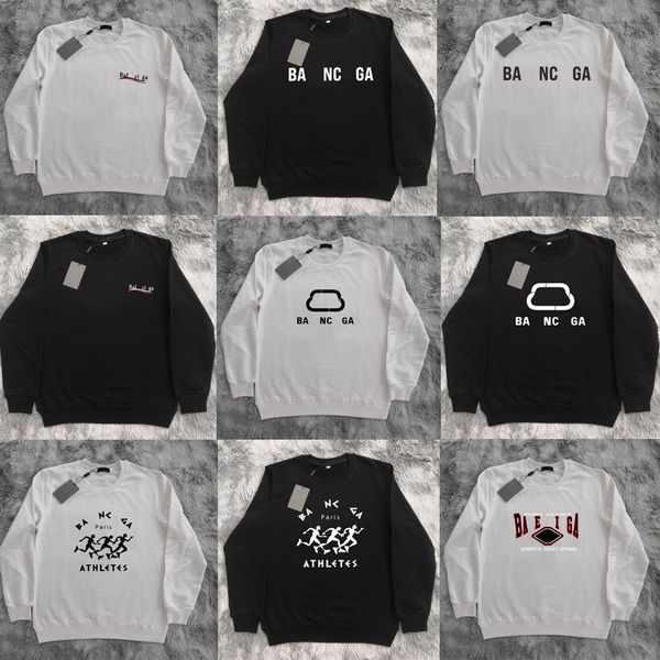 

advanced version paris luxury brand hoodies mens womans round neck 100% cotton durable b letter graphic print custom coach couple sweatshirt, Black