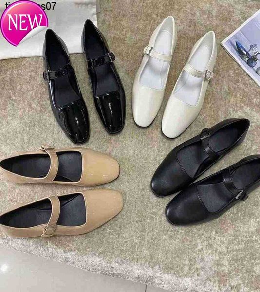 

the row shoes women039s leather french strap mary jane shoes flat comfortable casual single black white039s shoes2918415