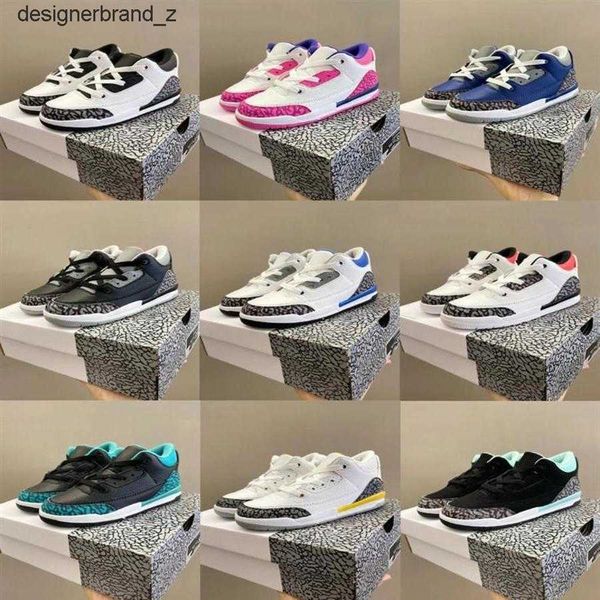 

jumpman 3s basketball shoe kids toddler j3 children casual sneaker girls boys sports all-match trainers chaussures 6nkj, Black
