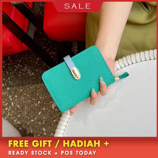 

brand design wallet pure cowhide soft leather medium and long women's large-capacity 2023 new style temperament handbag with mobile pho, Red;black