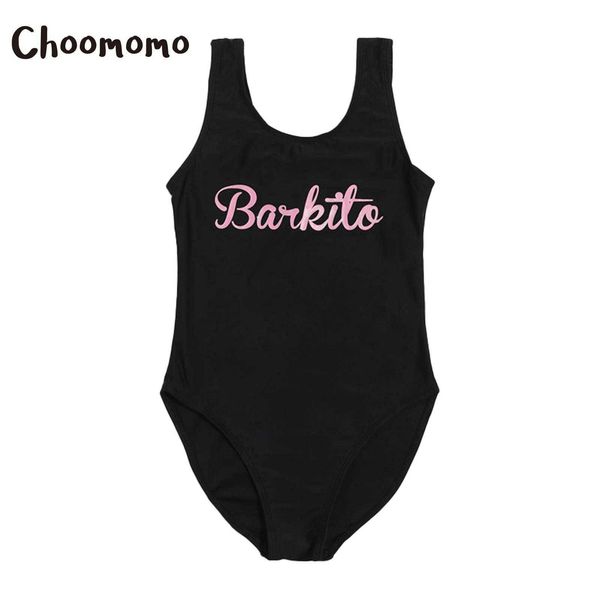 

one-pieces choomomo kids girls 1pcs sleeveless letter printed open back swimwears stretchy black swimming jumpsuit vacations bathing suits l