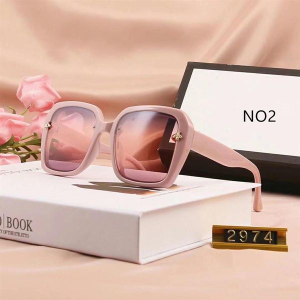 

summer little bee sunglasses fashion sunglasses goggle glasses style 2974 uv400 5 color option with box246a, White;black