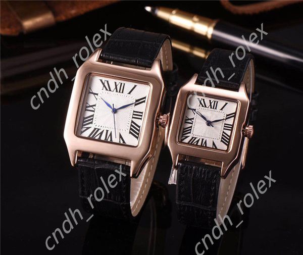 

famous designer fashion man/women brand watch casual leather strap new dress luxury automatic quartz watch square relojes de marca wristwatc, Slivery;brown