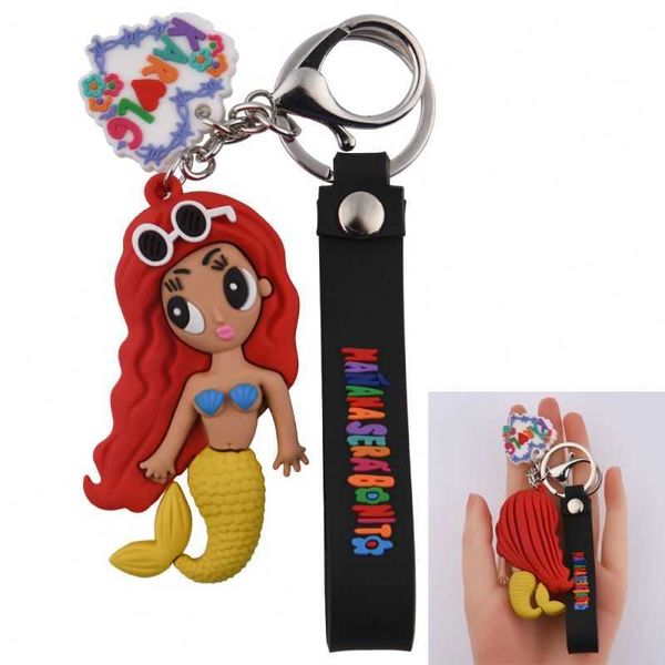 

Karol G manana sera bonito FERXXO charm Factory Wholesale Glow In Dark Custom Logo Soft Plastic Eco Pvc Custom Bad Bunny Keychain