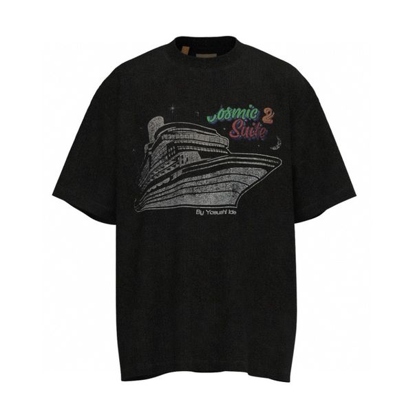 

men's plus tees & polos round neck embroidered and printed polar style summer wear with street pure cotton 222fe, Black;brown