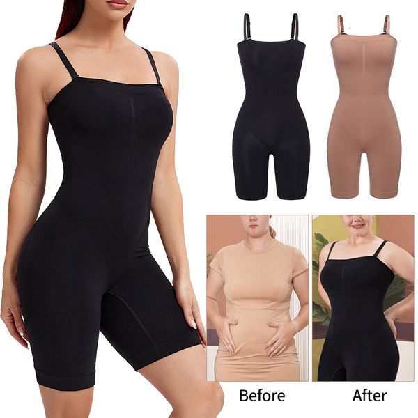 

women's shapers women bodysuit shapewear full body shaper tummy control slimming sheath butt lifter push up thigh slimmer abdomen shape, Black;white