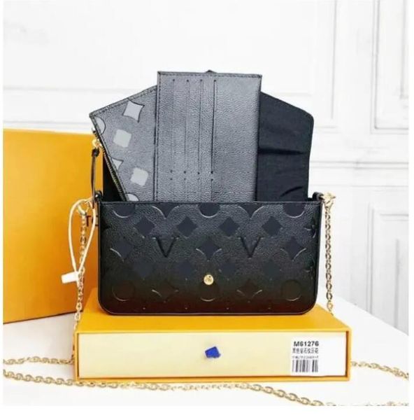 

multi felicie pochette women chain bags wallet messenger leather handbags shoulder flower purse crossbody bag