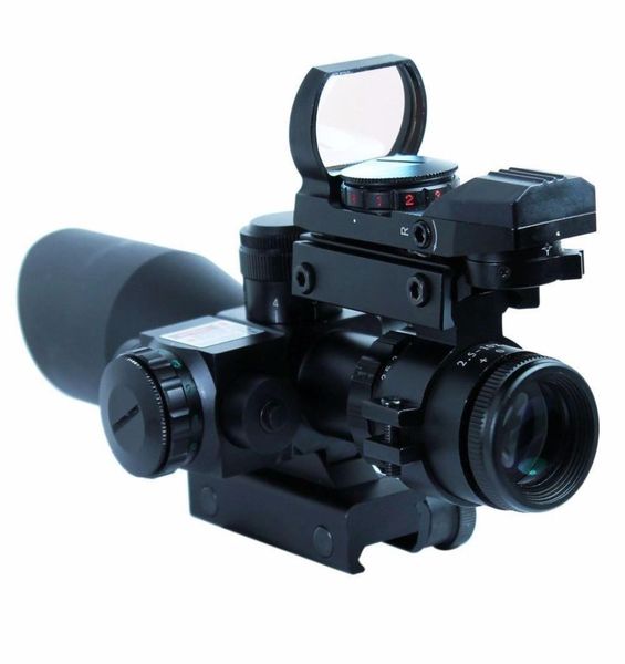 

2510x40 tactical rifle scope with red laser hd101 holographic dot sight1830818