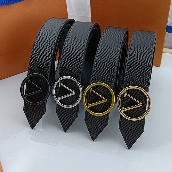

Designer Belt Metal Buckle width 3.8CM Genuine Leather Belts Cowskin for Man Woman Letters Classic Gold Sliver Color, Multi