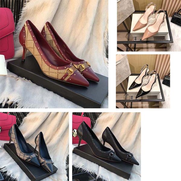 

designers formal shoes womens luxury sandals luxury leather soles lace up at the back middle heel shallow mouth shoes leather shoes, Black