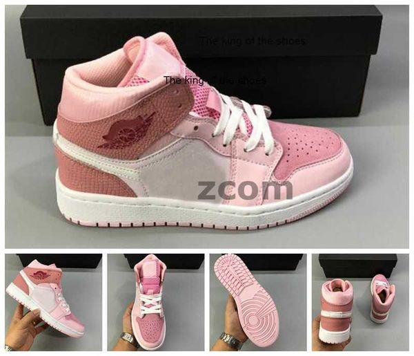 

2023 og2023 og new 1 mid wmns digital pink women sneakers 2020 basketball shoes designer girls baskets 1s des chaussures zapatos, Black