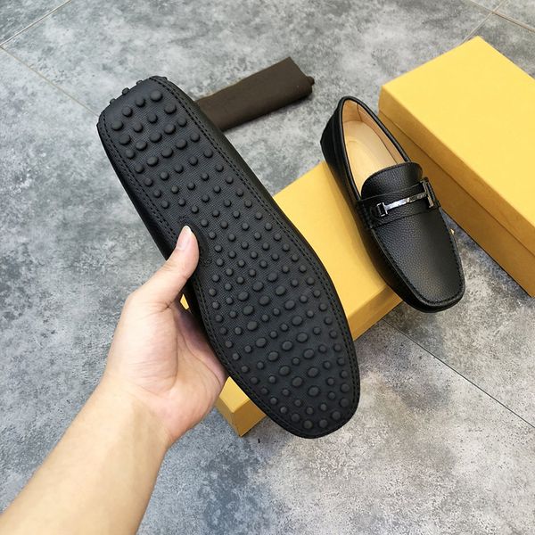 

spring and autumn mens shoes leather peas shoes flat-soled casual shoes british style loafers soft-soled driving shoes, Red;white