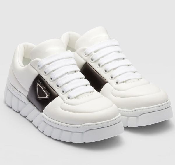 

luxury 23s/s padded nappa man sneakers shoes white black leather trainers famous brands comfort outdoor trainers men's casual walking e