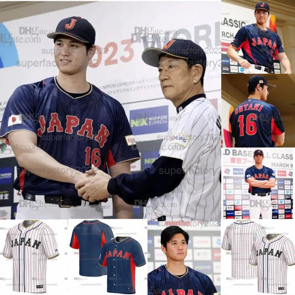 

los angeles shohei ohtani jersey angels 2023 custom team japan jersey world baseball classic jerseys wbc 16 11 yu darvish 51 seiya suzuki cu, Black