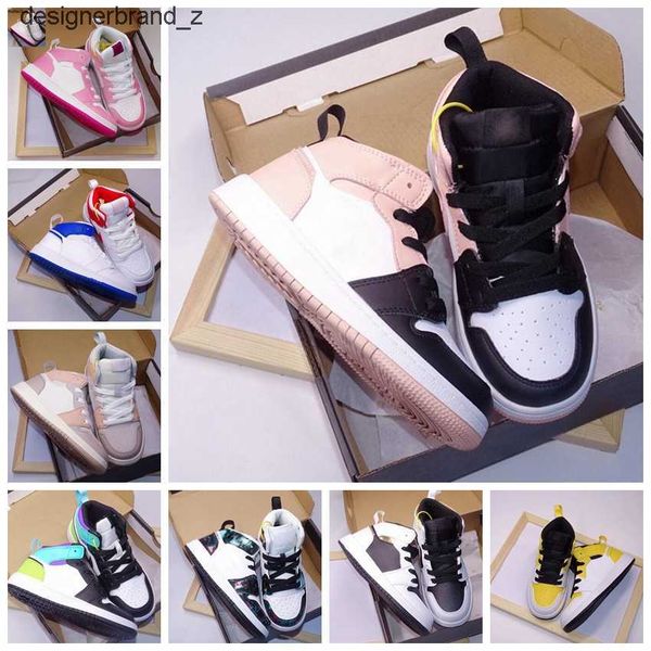 

2022 kids shoes infants 1s i toddler jumpman basketball shoe 1 mid milan sail bone string shimmer take flight light arctic pink tropical zhx, Black