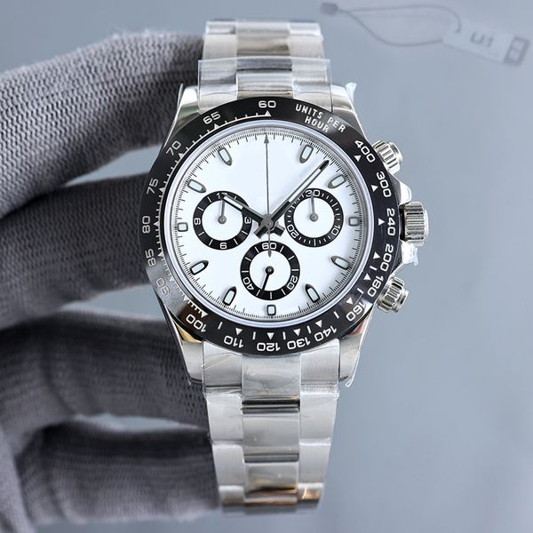 

Quality Watch ST9 Steel All Subdials Working 40mm Automatic A Mechanical Movement Sapphire Glass Mens Ceramic Bezel white Dial Watches Dhgate Wrist watches, Champagne