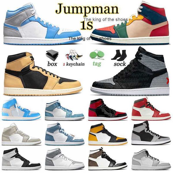 

2023 og2023 og 1 outdoor basketballs shoes offs white stealth high og heirloom jumpman 1s trainers stage haze yellow toe women men trainers, Black