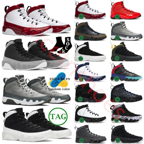 

mens jumpman 9 9s outdoor shoes fashion sneakers particle grey fire red white pink multi color univ air chile