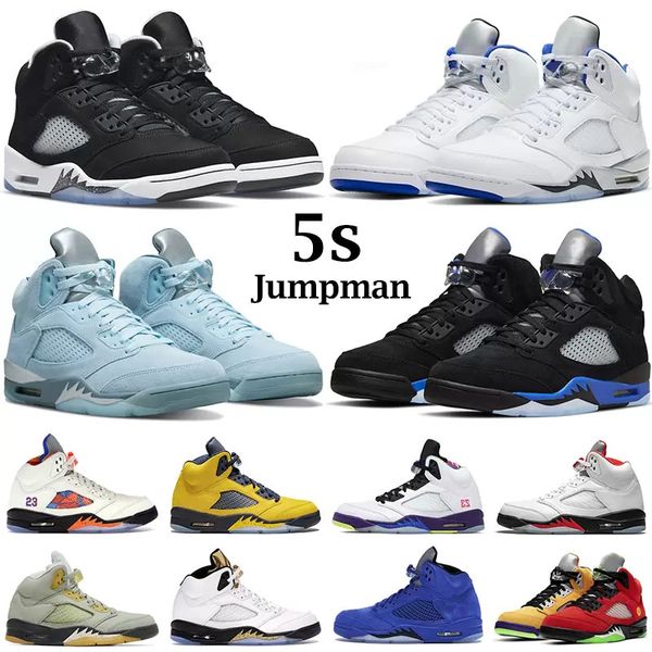 

men basketball shoes 5s raging red stealth white cement metallic international flight oreo women retro racer blue green bean sports sneakers